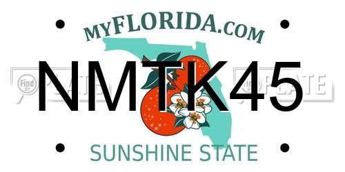 NMTK45 Florida License Plate