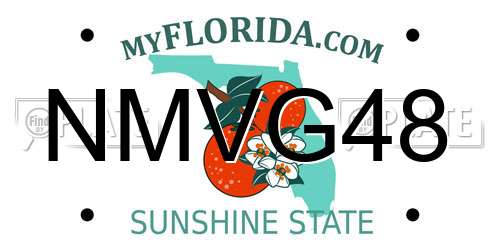 NMVG48 Florida License Plate
