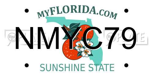 NMYC79 Florida License Plate