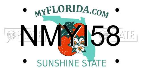 NMYI58 Florida License Plate