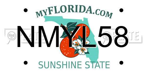 NMYL58 Florida License Plate