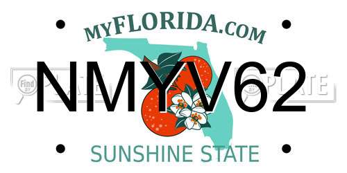 NMYV62 Florida License Plate