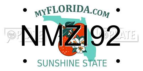 NMZI92 Florida License Plate