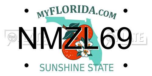 NMZL69 Florida License Plate