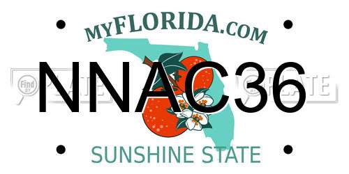 NNAC36 Florida License Plate