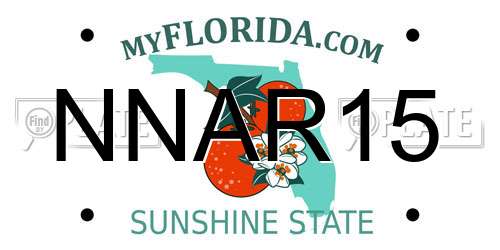 NNAR15 Florida License Plate