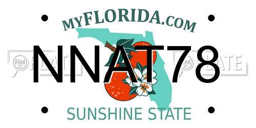 NNAT78 Florida License Plate