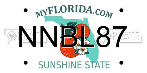 NNBL87 Florida License Plate