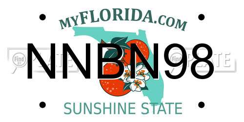 NNBN98 Florida License Plate