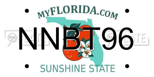 NNBT96 Florida License Plate