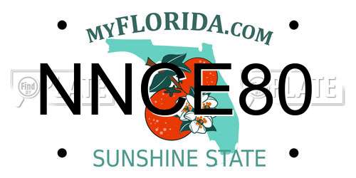 NNCE80 Florida License Plate