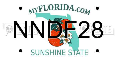 NNDF28 Florida License Plate