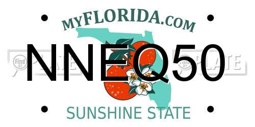 NNEQ50 Florida License Plate