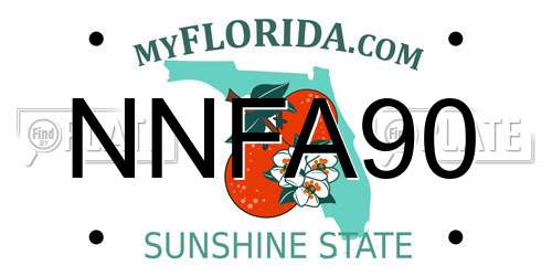 NNFA90 Florida License Plate