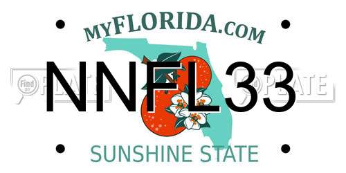 NNFL33 Florida License Plate