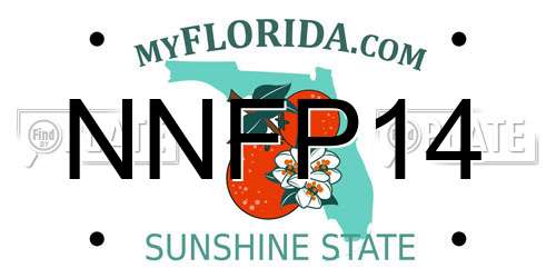 NNFP14 Florida License Plate