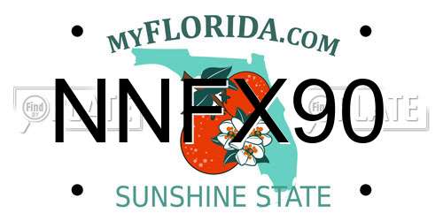 NNFX90 Florida License Plate