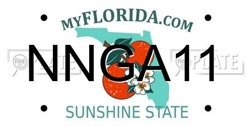 NNGA11 Florida License Plate