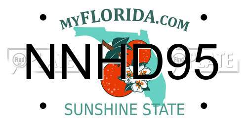 NNHD95 Florida License Plate