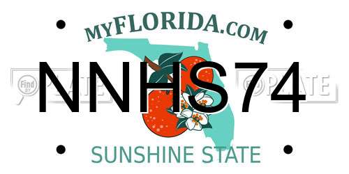NNHS74 Florida License Plate