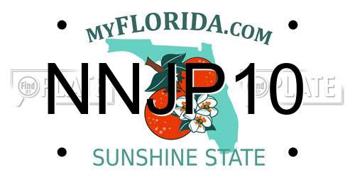 NNJP10 Florida License Plate