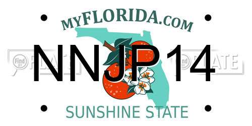NNJP14 Florida License Plate