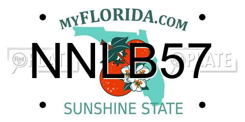 NNLB57 Florida License Plate