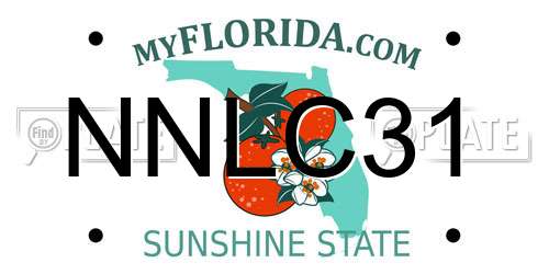 NNLC31 Florida License Plate