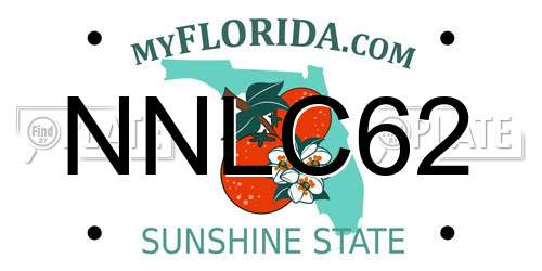 NNLC62 Florida License Plate