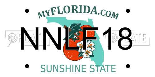 NNLF18 Florida License Plate