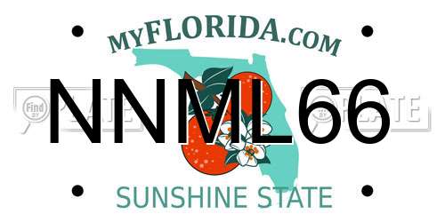 NNML66 Florida License Plate