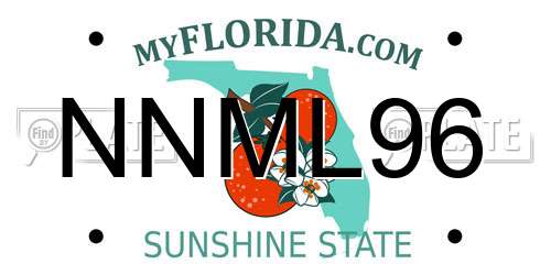 NNML96 Florida License Plate