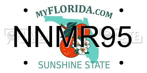 NNMR95 Florida License Plate