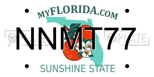 NNMT77 Florida License Plate