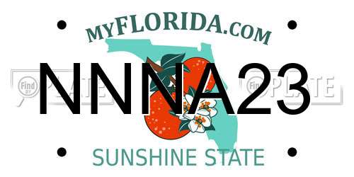 NNNA23 Florida License Plate