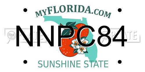 NNPC84 Florida License Plate