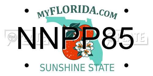 NNPP85 Florida License Plate