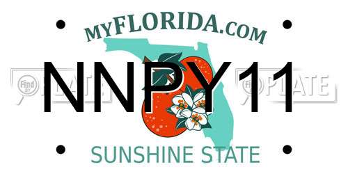 NNPY11 Florida License Plate
