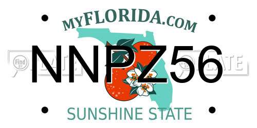NNPZ56 Florida License Plate