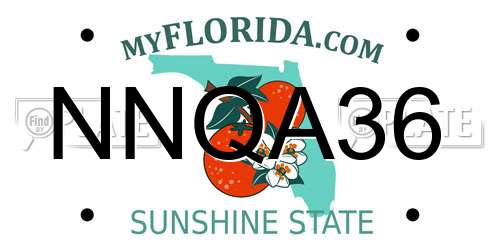 NNQA36 Florida License Plate