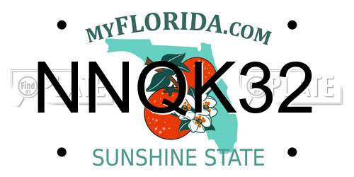 NNQK32 Florida License Plate