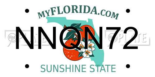 NNQN72 Florida License Plate