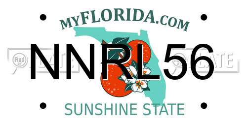 NNRL56 Florida License Plate