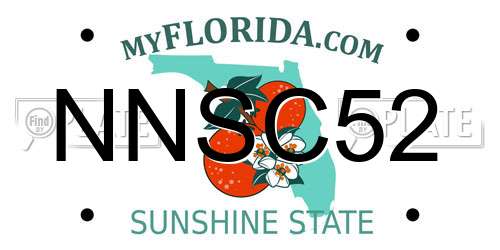 NNSC52 Florida License Plate