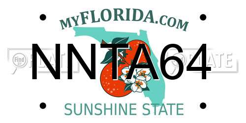 NNTA64 Florida License Plate
