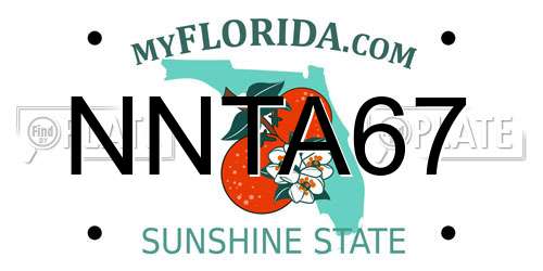 NNTA67 Florida License Plate