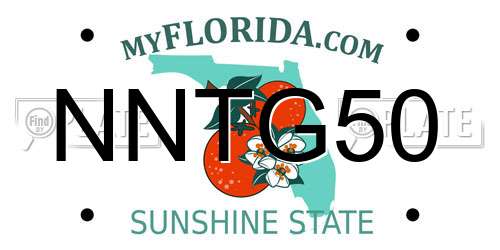 NNTG50 Florida License Plate