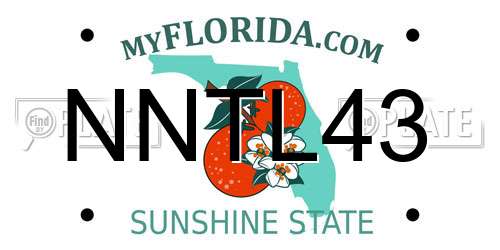 NNTL43 Florida License Plate