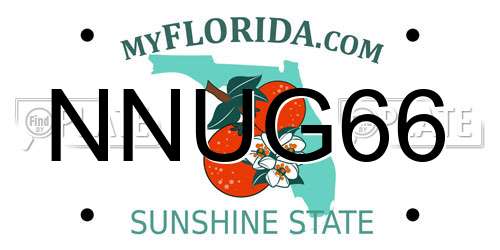 NNUG66 Florida License Plate