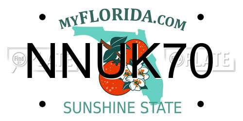 NNUK70 Florida License Plate